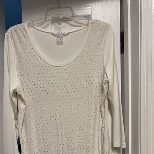 Nygard off white knit top with gold detailing. Never worn